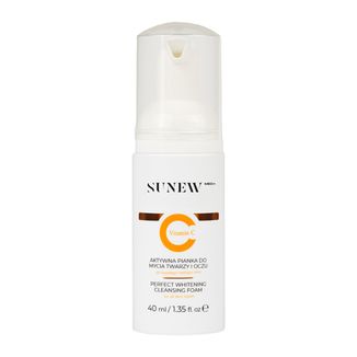 SunewMed+ Vitamin C, aktywna pianka do mycia twarzy i demakijażu oczu, 40 ml - zdjęcie produktu