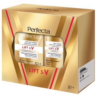 Zestaw Perfecta Lift 3-V, 50+, krem przeciwzmarszczkowy, 50 ml + krem pod oczy i na powieki, 15 ml - zdjęcie produktu