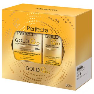 Zestaw Perfecta Gold Q10 60+, krem przeciwzmarszczkowy, 50 ml + krem pod oczy i na powieki, 15 ml - zdjęcie produktu