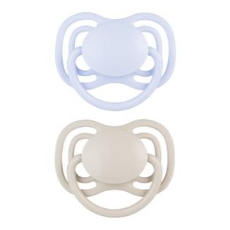 Canpol Babies, smoczek silikonowy, 0-6 miesięcy, symetryczny, Dental Air, niebieski, 2 sztuki USZKODZONE OPAKOWANIE - zdjęcie produktu
