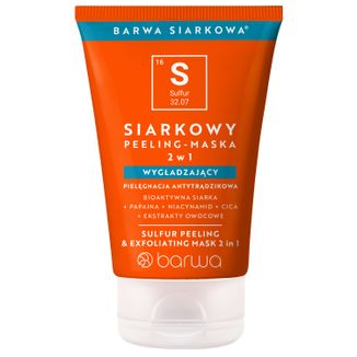 Barwa Siarkowa, siarkowy peeling-maska 2w1, 120 ml - zdjęcie produktu