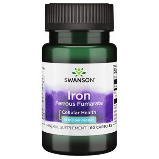 Swanson Iron Ferrous Fumarate, fumaran żelaza, 60 kapsułek - zdjęcie produktu