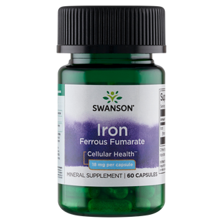 Swanson Iron Ferrous Fumarate, fumaran żelaza, 60 kapsułek - zdjęcie produktu