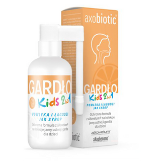 Axobiotic Gardło Kids 2w1, spray do gardła dla dzieci od 1 roku, smak pomarańczowy, 30 ml KRÓTKA DATA - zdjęcie produktu