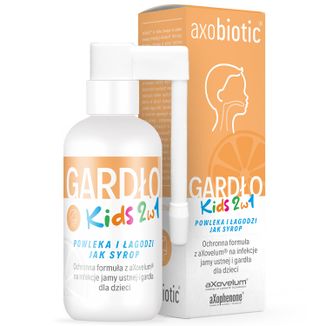 Axobiotic Gardło Kids 2w1, spray do gardła dla dzieci od 1 roku, smak pomarańczowy, 30 ml - zdjęcie produktu