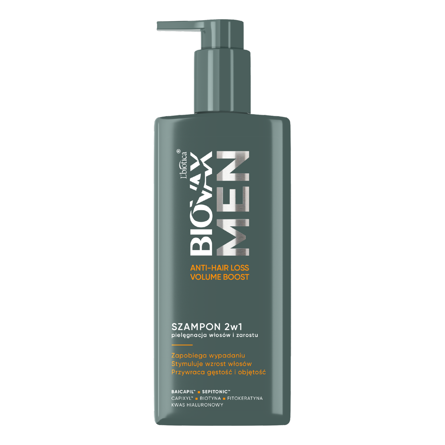 Biovax Biovax Men Anti Hair-Loss & Volume, szampon 2w1 do włosów i zarostu, 200 ml
