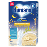 Humana Kaszka na dobranoc 5 zbóż z bananem, mleczna, bez dodatku cukru, po 6 miesiącu, 200 g USZKODZONE OPAKOWANIE - miniaturka zdjęcia produktu