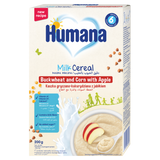 Humana Kaszka gryczano-kukurydziana z jabłkiem, mleczna, bezglutenowa, bez dodatku cukru, po 6 miesiącu, 200 g - miniaturka zdjęcia produktu