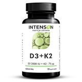 Intenson Witamina D3 + K2, 120 kapsułek miękkich - miniaturka zdjęcia produktu