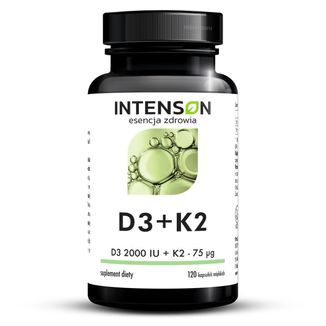 Intenson Witamina D3 + K2, 120 kapsułek miękkich - zdjęcie produktu