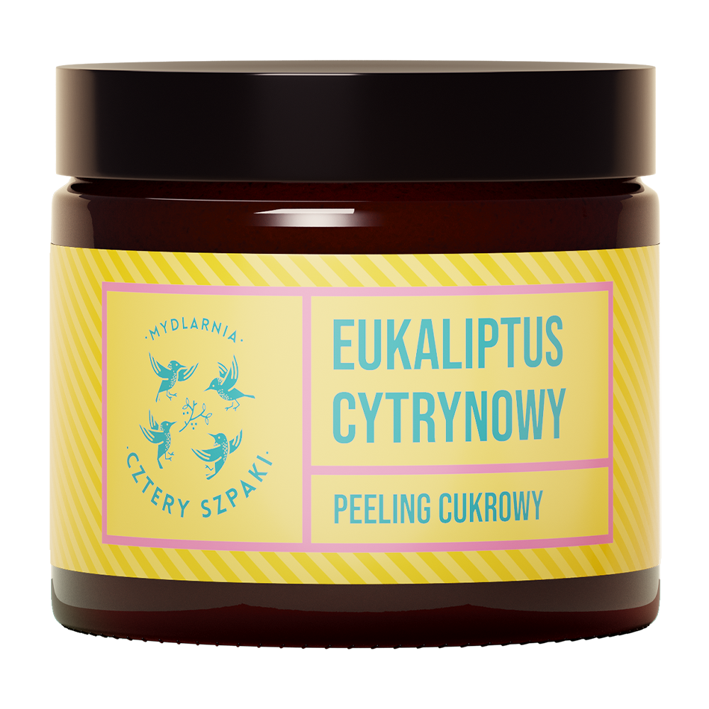 Mydlarnia Cztery Szpaki Cztery Szpaki, peeling cukrowy do ciała, eukaliptus cytrynowy, 250 ml — Składniki i ocena