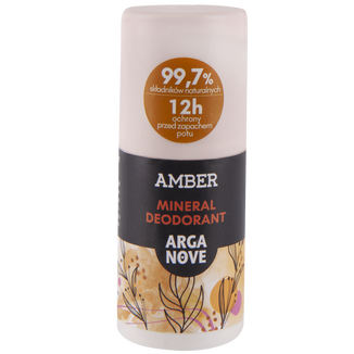 Arganove, dezodorant mineralny ałunowy roll-on, Amber, 50 ml - zdjęcie produktu