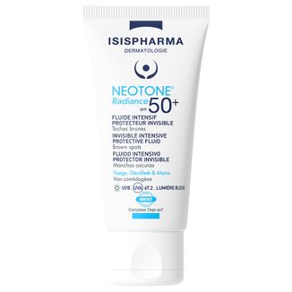 Isispharma Neotone Radiance, krem likwidujący przebarwienia skóry na dzień, lekko koloryzujący, SPF 50+, 30 ml - zdjęcie produktu