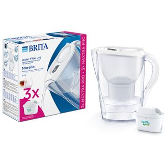 Brita Marella, dzbanek filtrujący 2,4 l, biały + filtr Maxtra Pro Pure Performance, 3 sztuki - zdjęcie produktu