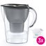 Brita Marella, dzbanek filtrujący 2,4 l, grafitowy + filtr Maxtra Pro Pure Performance, 3 sztuki - miniaturka 2 zdjęcia produktu