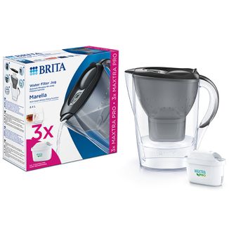 Brita Marella, dzbanek filtrujący 2,4 l, grafitowy + filtr Maxtra Pro Pure Performance, 3 sztuki - zdjęcie produktu