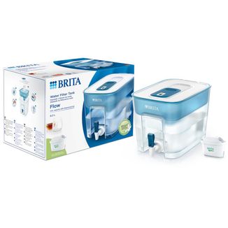 Brita Flow, dystrybutor filtrujący z kranikiem 8,2 l, niebieski + filtr Maxtra Pro Pure Performance, 1 sztuka - zdjęcie produktu