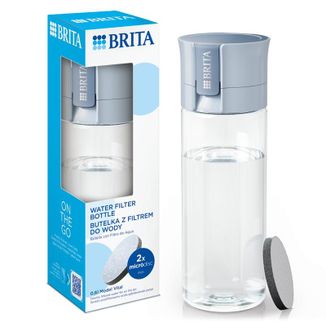 Brita Vital, butelka filtrująca 0,6 l, błękitna + filtr MicroDisc, 2 sztuki - zdjęcie produktu