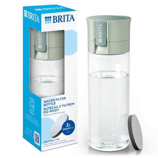 Brita Vital, butelka filtrująca 0,6 l, zielona + filtr MicroDisc, 2 sztuki - zdjęcie produktu