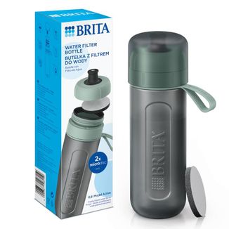 Brita Active, butelka filtrująca 0,6 l, zielona + filtr MicroDisc, 2 sztuki - zdjęcie produktu