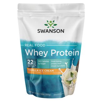 Swanson Real Food Whey Protein, smak lodów waniliowych, 885 g - zdjęcie produktu