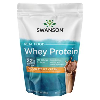 Swanson Real Food Whey Protein, smak lodów czekoladowych, 966 g - zdjęcie produktu