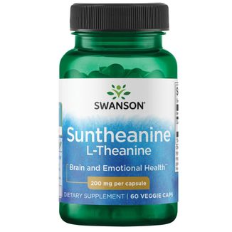 Swanson Suntheanine L-Theanine, L-teanina 200 mg, 60 kapsułek wegetariańskich - zdjęcie produktu