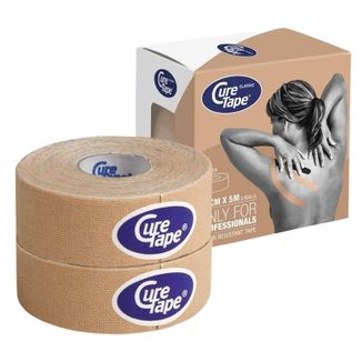 CureTape Classic, taśma kinezjologiczna, beżowa, 2,5 cm x 5 m, 2 sztuki - zdjęcie produktu