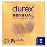 Durex Sensual Extra Lube, prezerwatywy dodatkowo nawilżane, 3 sztuki - miniaturka zdjęcia produktu