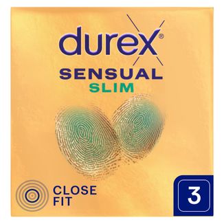 Durex Sensual Slim, prezerwatywy super cienkie, 3 sztuki - zdjęcie produktu