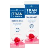 Zestaw Tran z Rekina, dla dzieci powyżej 3 lat i dorosłych, smak malinowy, 2 x 330 ml - miniaturka zdjęcia produktu