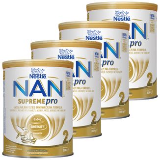 Zestaw Nestle NAN Supremepro 2 HMO, mleko następne dla niemowląt powyżej 6 miesiąca, 4 x 800 g - zdjęcie produktu