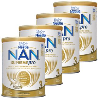 Zestaw Nestle NAN Supremepro 3 HMO, mleko następne dla niemowląt po 1 roku, 4 x 800 g - zdjęcie produktu