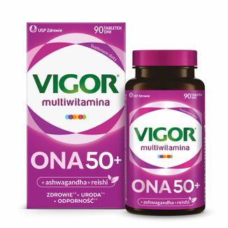 Vigor Multiwitamina Ona 50+, 90 tabletek USZKODZONE OPAKOWANIE - zdjęcie produktu