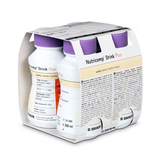 Nutricomp Drink Plus, preparat odżywczy, smak waniliowy, 4 x 200 ml USZKODZONE OPAKOWANIE - zdjęcie produktu