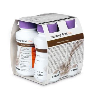Nutricomp Drink Plus, preparat odżywczy, smak czekoladowy, 4 x 200 ml USZKODZONE OPAKOWANIE - zdjęcie produktu