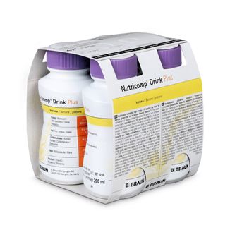 Nutricomp Drink Plus, preparat odżywczy, smak bananowy, 4 x 200 ml USZKODZONE OPAKOWANIE - zdjęcie produktu