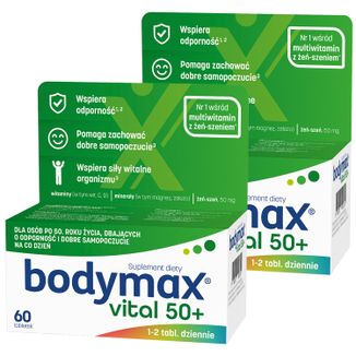 Zestaw Bodymax Vital 50+, 2 x 60 tabletek - zdjęcie produktu