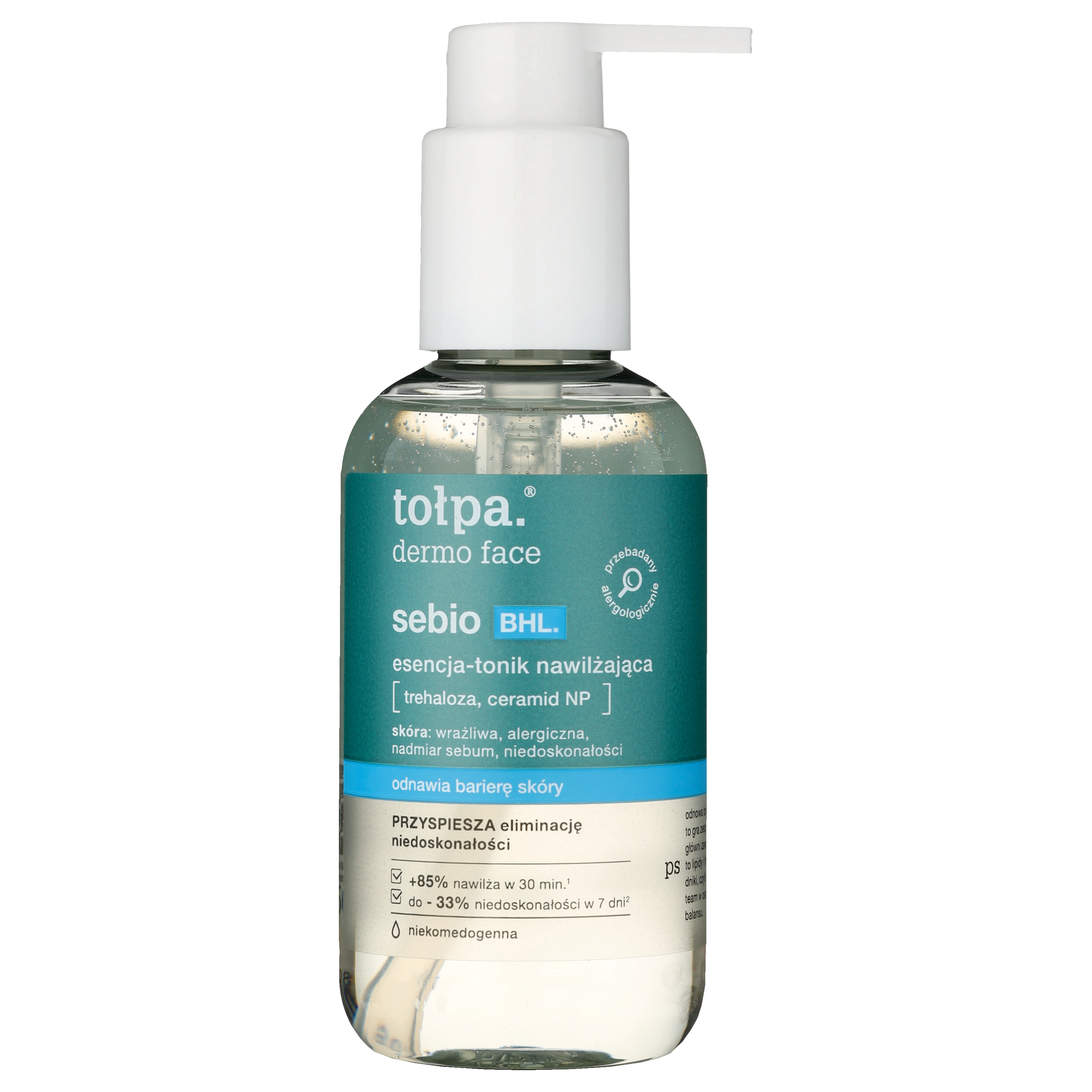 Tołpa Tołpa Dermo Face Sebio BHL, Essenz-Tonikum feuchtigkeitsspendend, 150 ml — Inhaltsstoffe und Bewertung