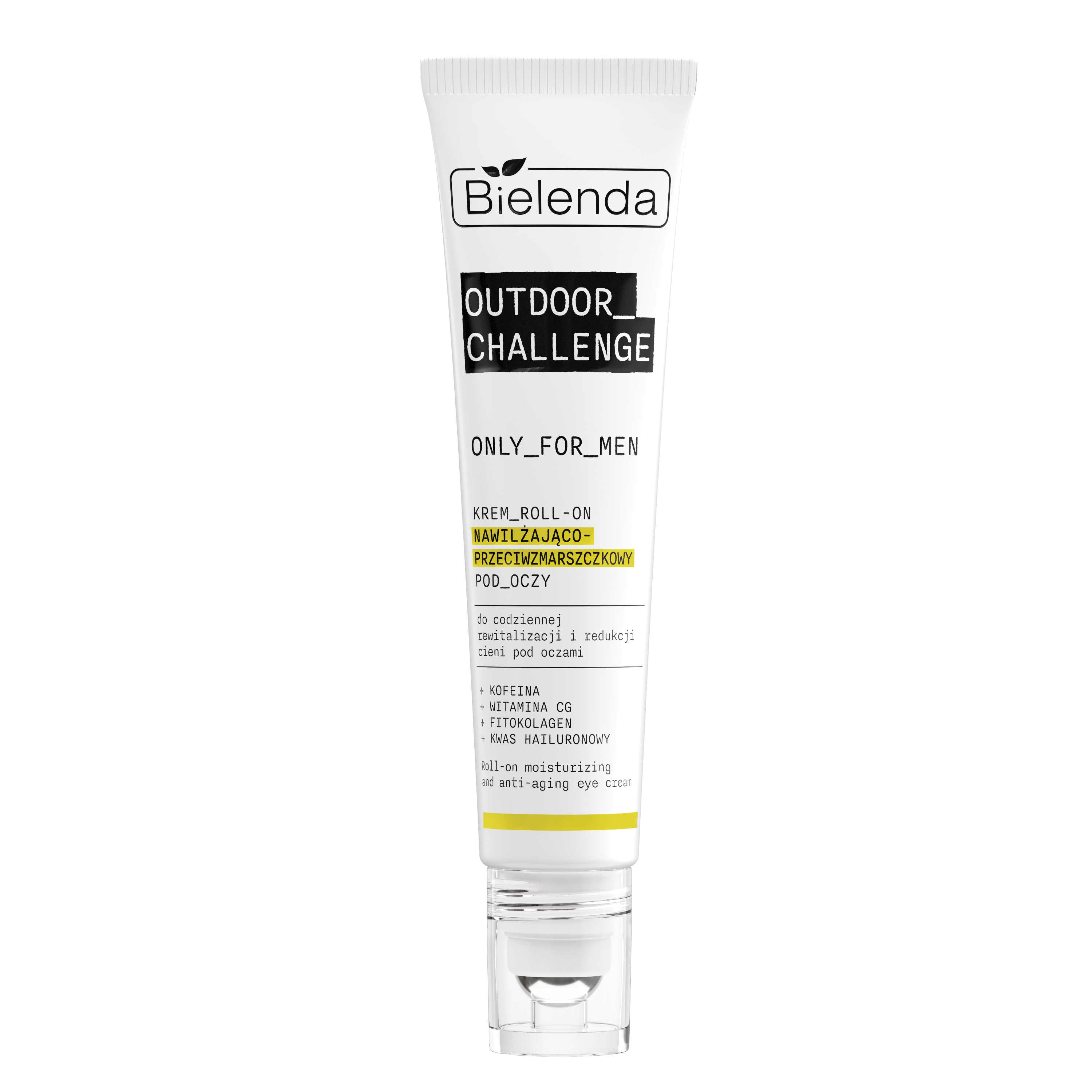 Nieznana Bielenda Only for Men Outdoor Challenge, krem nawilżająco-przeciwzmarszczkowy pod oczy, roll-on, 15 ml — Składniki i ocena