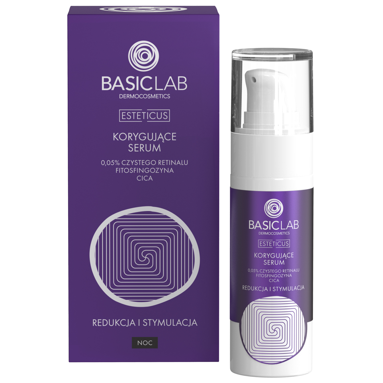 Basiclab BasicLab Esteticus, serum korygujące na noc z 0,05% czystego retinalu, 30 ml — Składniki i ocena
