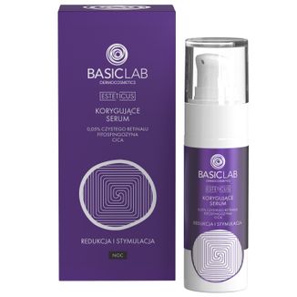 BasicLab Esteticus, serum korygujące na noc z 0,05% czystego retinalu, 30 ml - zdjęcie produktu