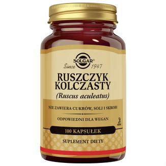 Solgar Ruszczyk kolczasty, 100 kapsułek KRÓTKA DATA - zdjęcie produktu