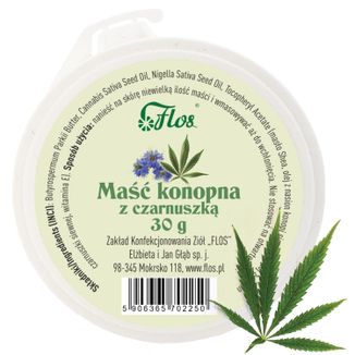 Flos, maść konopna z czarnuszką, 30 g KRÓTKA DATA - zdjęcie produktu