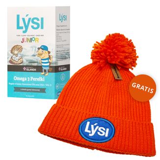 Lysi Omega 3 Perełki, smak gumy balonowej, 60 kapsułek do żucia + Czapka gratis - zdjęcie produktu