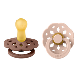 Bibs Boheme, smoczek uspokajający, od 6 miesiąca, kauczukowy, okrągły, rozmiar 2, Woodchuck & Blush, 2 sztuki USZKODZONE OPAKOWANIE - miniaturka zdjęcia produktu