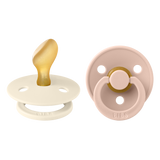 Bibs Colour, smoczek uspokajający, kauczukowy, anatomiczny, rozmiar 1, Ivory & Blush, od urodzenia, 2 sztuki - miniaturka zdjęcia produktu