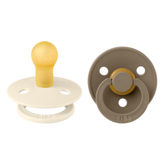 Bibs Colour, smoczek uspokajający, od urodzenia, kauczukowy, okrągły, rozmiar 1, Ivory & Dark Oak, 2 sztuki USZKODZONE OPAKOWANIE Bibs Colour, smoczek uspokajający, od urodzenia, kauczukowy, okrągły, rozmiar 1, Ivory & Dark Oak, 2 sztuki USZKODZONE OPAKOWANIE - zdjęcie produktu