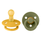 Bibs Colour, smoczek uspokajający, kauczukowy, okrągły, rozmiar 2, Honey Bee & Olive, od 6 miesiąca, 2 sztuki - miniaturka zdjęcia produktu