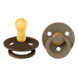 Bibs Colour, smoczek uspokajający, kauczukowy, okrągły, rozmiar 2, Mocha & Dark Oak, od 6 miesiąca, 2 sztuki - miniaturka zdjęcia produktu